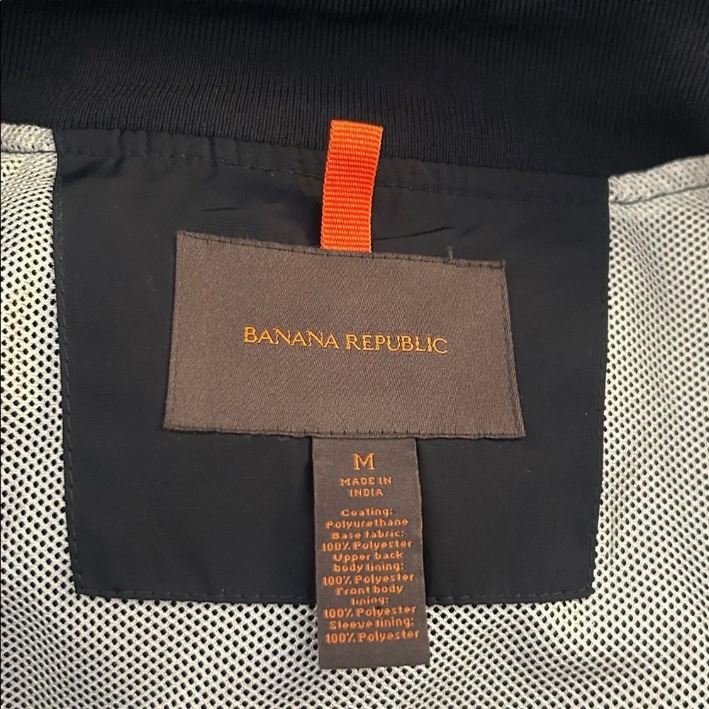 Banana Republic Men's Navy Blue Full Zip Long Sleeve Lightweight Jacket Size Med